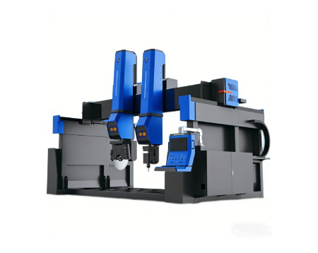 ماكينة CNC مزدوجة المحاور خماسية المحاور قيد التشغيل - نشر ونحت حوض استحمام صغير